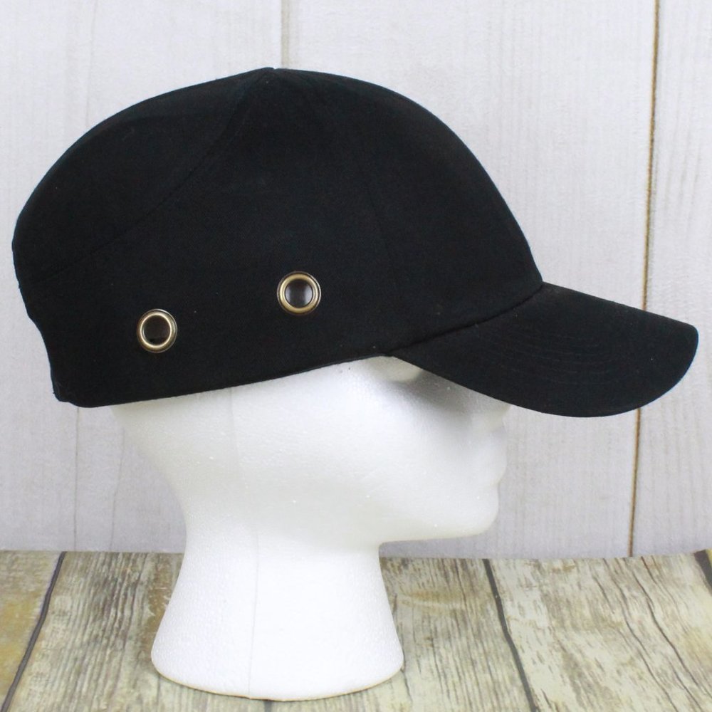 Condor Black Cotton Hook and Loop Vented Bump Cap Baseball Style - Picture 7 of 10